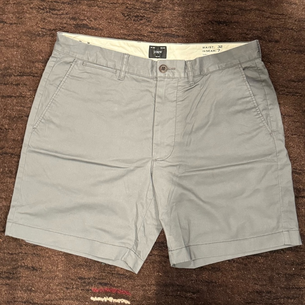J. Crew Gray Flat Front Shorts - 7in Inseam
